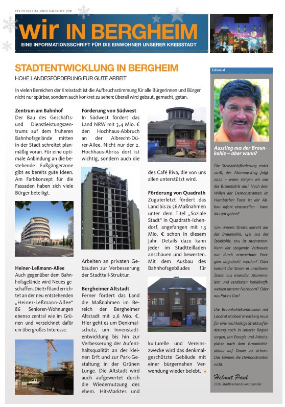 Wir in Bergheim Ausgabe 12/2018