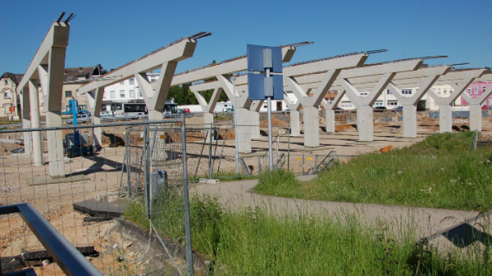 Bauarbeiten am Bergheimer Bahnhof