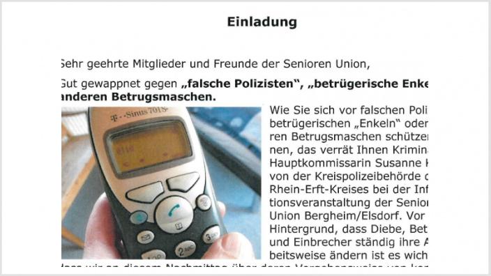 Herzliche Einladung der Senioren-Union
